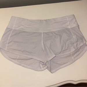 Lululemon Speed Up Shorts White 2.5”